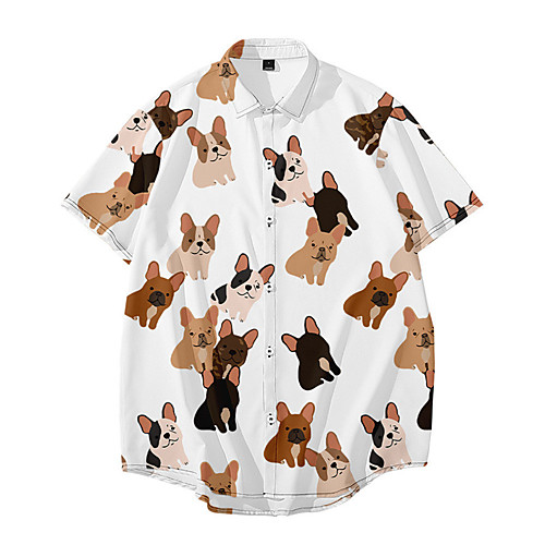 Men's Shirt 3D Print Dog Animal Button-Down 3D Print Short Sleeve Daily Tops Casual Fashion Hawaiian White Green Dark Green
Men's Shirt 3D Print Dog Animal Button-Down 3D Print Short Sleeve Daily Tops Casual Fashion Hawaiian White Green Dark Green