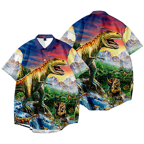 Men's Shirt 3D Print Dinosaur Animal Button-Down 3D Print Short Sleeve Daily Tops Casual Fashion Hawaiian Black Red Orange
Men's Shirt 3D Print Dinosaur Animal Button-Down 3D Print Short Sleeve Daily Tops Casual Fashion Hawaiian Black Red Orange