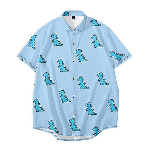 Men's Shirt 3D Print Dinosaur Animal Button-Down 3D Print Short Sleeve Daily Tops Casual Fashion Hawaiian Blue Green Dark Green
Men's Shirt 3D Print Dinosaur Animal Button-Down 3D Print Short Sleeve Daily Tops Casual Fashion Hawaiian Blue Green Dark Green