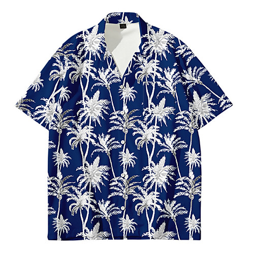 Men's Shirt Other Prints Coconut Tree Button-Down Print Short Sleeve Daily Tops Casual Fashion Hawaiian Blue
Men's Shirt Other Prints Coconut Tree Button-Down Print Short Sleeve Daily Tops Casual Fashion Hawaiian Blue