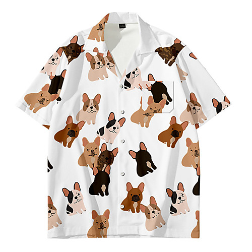 Men's Shirt Other Prints Dog Animal Button-Down Print Short Sleeve Daily Tops Casual Fashion Hawaiian White
Men's Shirt Other Prints Dog Animal Button-Down Print Short Sleeve Daily Tops Casual Fashion Hawaiian White