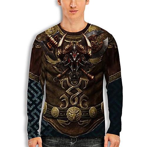 Men's T shirt 3D Print Cartoon 3D 3D Print Long Sleeve Daily Tops Casual Fashion Brown
Men's T shirt 3D Print Cartoon 3D 3D Print Long Sleeve Daily Tops Casual Fashion Brown