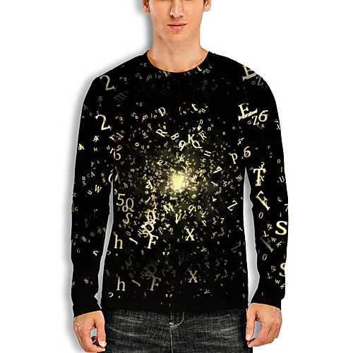 Men's T shirt 3D Print 3D Letter 3D Print Long Sleeve Daily Tops Casual Fashion Black
Men's T shirt 3D Print 3D Letter 3D Print Long Sleeve Daily Tops Casual Fashion Black