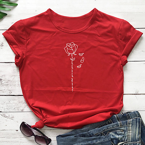 Women's T shirt Text Letter Print Round Neck Tops 100% Cotton Basic Basic Top White Black Purple
Women's T shirt Text Letter Print Round Neck Tops 100% Cotton Basic Basic Top White Black Purple