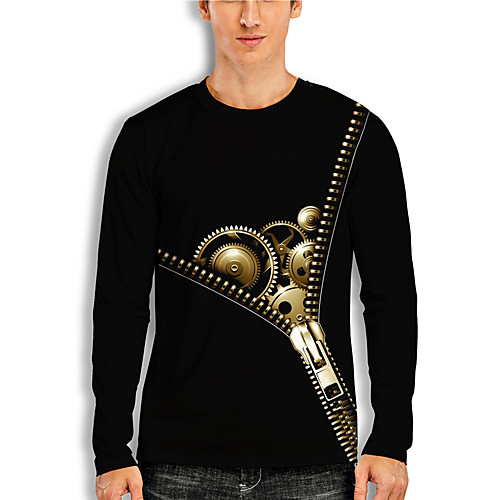 Men's T shirt 3D Print Graphic 3D 3D Print Long Sleeve Daily Tops Casual Fashion Black
Men's T shirt 3D Print Graphic 3D 3D Print Long Sleeve Daily Tops Casual Fashion Black