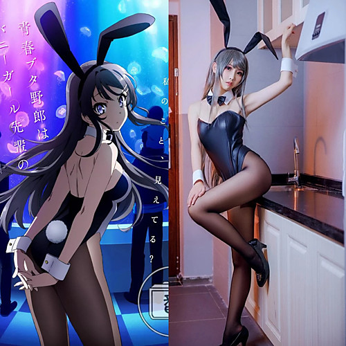 Inspired by Cosplay Bunny Girl Anime Cosplay Costumes Japanese Swimwear Bikini Solid Colored Sleeveless Leotard / Onesie Collar Tail For Women's / Headwear / Hair Band / Bracelets
Inspired by Cosplay Bunny Girl Anime Cosplay Costumes Japanese Swimwear Bikini Solid Colored Sleeveless Leotard / Onesie Collar Tail For Women's / Headwear / Hair Band / Bracelets