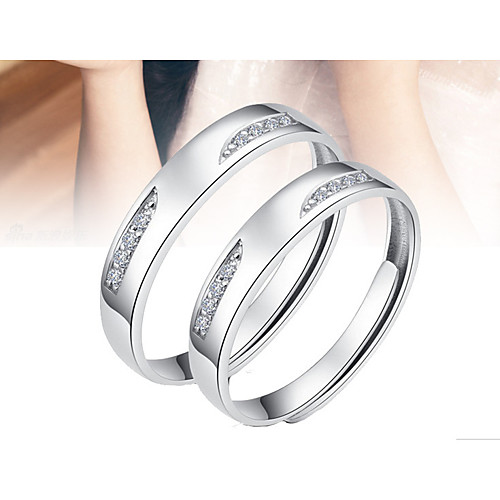 Couple Rings Synthetic Diamond Solitaire Silver S925 Sterling Silver Love Precious Elegant Fashion 1 Pair Adjustable / Couple's / Adjustable Ring / Band Ring
Couple Rings Synthetic Diamond Solitaire Silver S925 Sterling Silver Love Precious Elegant Fashion 1 Pair Adjustable / Couple's / Adjustable Ring / Band Ring