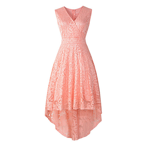 A-Line Elegant Vintage Party Wear Cocktail Party Dress V Neck Sleeveless Asymmetrical Lace with Pleats Tier 2021
A-Line Elegant Vintage Party Wear Cocktail Party Dress V Neck Sleeveless Asymmetrical Lace with Pleats Tier 2021