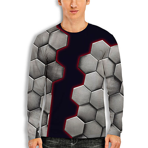 Men's T shirt 3D Print 3D Cartoon 3D Print Long Sleeve Daily Tops Casual Fashion Gray
Men's T shirt 3D Print 3D Cartoon 3D Print Long Sleeve Daily Tops Casual Fashion Gray