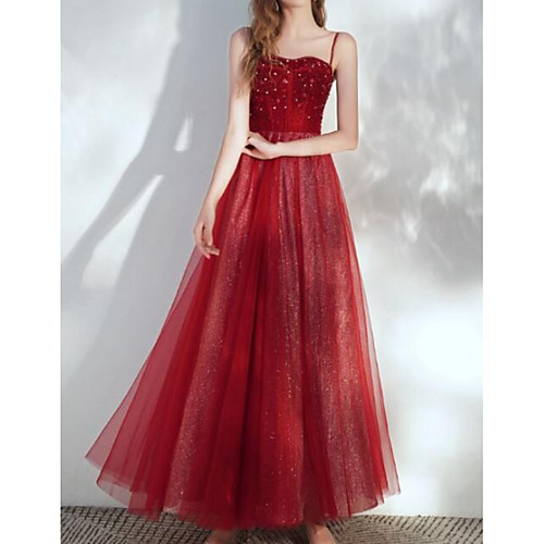 A-Line Sparkle Sexy Engagement Prom Dress Spaghetti Strap Sleeveless Floor Length Tulle with Pleats Beading 2021
A-Line Sparkle Sexy Engagement Prom Dress Spaghetti Strap Sleeveless Floor Length Tulle with Pleats Beading 2021