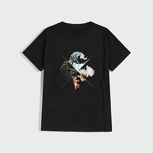 Men's Unisex T shirt Hot Stamping Spray Plus Size Print Short Sleeve Casual Tops 100% Cotton Casual Fashion Black
Men's Unisex T shirt Hot Stamping Spray Plus Size Print Short Sleeve Casual Tops 100% Cotton Casual Fashion Black