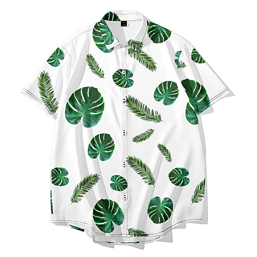 Men's Shirt 3D Print Plants Button-Down 3D Print Short Sleeve Daily Tops Casual Fashion Hawaiian White Green
Men's Shirt 3D Print Plants Button-Down 3D Print Short Sleeve Daily Tops Casual Fashion Hawaiian White Green