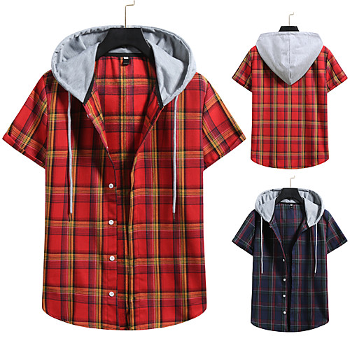 Men's Shirt non-printing Lattice Color Block Plus Size Drawstring Short Sleeve Daily Tops Vintage Streetwear Red Navy Blue
Men's Shirt non-printing Lattice Color Block Plus Size Drawstring Short Sleeve Daily Tops Vintage Streetwear Red Navy Blue