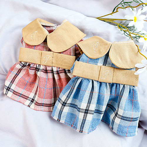 Dog Cat Dress Plaid Basic Adorable Cute Dailywear Casual / Daily Dog Clothes Puppy Clothes Dog Outfits Breathable Blue Pink Costume for Girl and Boy Dog Polyester XS S M L XL
Dog Cat Dress Plaid Basic Adorable Cute Dailywear Casual / Daily Dog Clothes Puppy Clothes Dog Outfits Breathable Blue Pink Costume for Girl and Boy Dog Polyester XS S M L XL