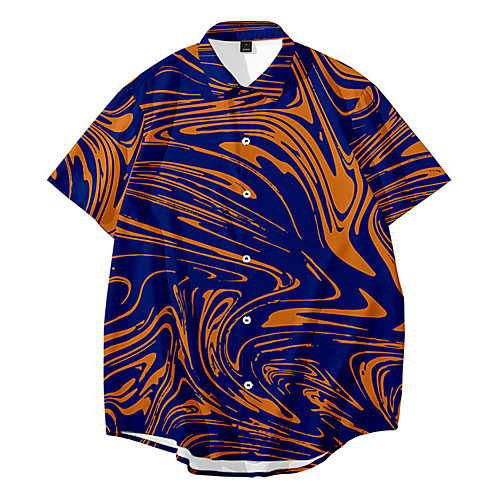 Men's Shirt 3D Print Abstract 3D Print Button-Down Short Sleeve Daily Tops Casual Fashion Hawaiian Blue Green Orange / Summer / Beach
Men's Shirt 3D Print Abstract 3D Print Button-Down Short Sleeve Daily Tops Casual Fashion Hawaiian Blue Green Orange / Summer / Beach
