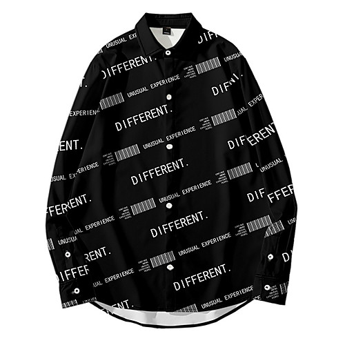 Men's Shirt 3D Print Letter Button-Down 3D Print Long Sleeve Daily Tops Casual Fashion Hawaiian Black / White Blue-Green Black
Men's Shirt 3D Print Letter Button-Down 3D Print Long Sleeve Daily Tops Casual Fashion Hawaiian Black / White Blue-Green Black