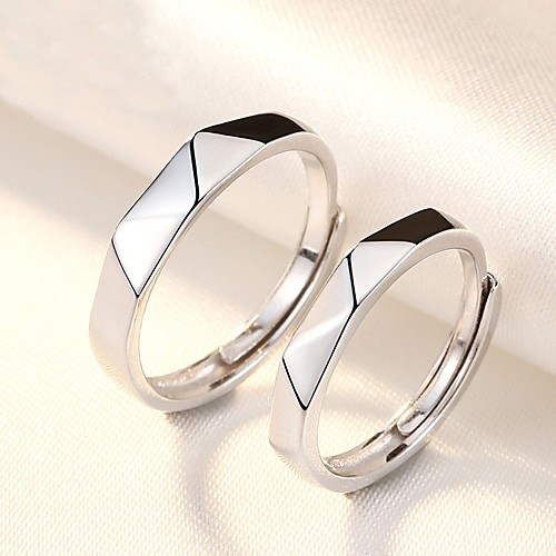 Couple Rings Geometrical Silver S925 Sterling Silver Love Precious Elegant Fashion 1 Pair Adjustable / Couple's / Adjustable Ring / Band Ring
Couple Rings Geometrical Silver S925 Sterling Silver Love Precious Elegant Fashion 1 Pair Adjustable / Couple's / Adjustable Ring / Band Ring