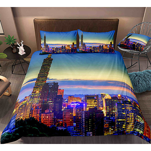 City View 3-Piece Duvet Cover Set Hotel Bedding Sets Comforter Cover with Soft Lightweight Microfiber, Include 1 Duvet Cover, 2 Pillowcases for Double/Queen/King(1 Pillowcase for Twin/Single)
City View 3-Piece Duvet Cover Set Hotel Bedding Sets Comforter Cover with Soft Lightweight Microfiber, Include 1 Duvet Cover, 2 Pillowcases for Double/Queen/King(1 Pillowcase for Twin/Single)