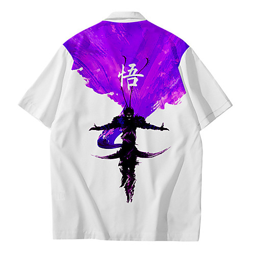 Men's Shirt Other Prints Graphic Button-Down Print Short Sleeve Daily Tops Casual Chinoiserie Purple White Black / Summer / Beach
Men's Shirt Other Prints Graphic Button-Down Print Short Sleeve Daily Tops Casual Chinoiserie Purple White Black / Summer / Beach