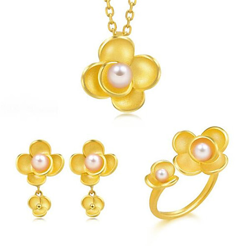 Women's Jewelry Set Bridal Jewelry Sets 3D Flower Fashion Imitation Pearl Gold Plated Earrings Jewelry Gold For Christmas Wedding Halloween Party Evening Gift 1 set
Women's Jewelry Set Bridal Jewelry Sets 3D Flower Fashion Imitation Pearl Gold Plated Earrings Jewelry Gold For Christmas Wedding Halloween Party Evening Gift 1 set