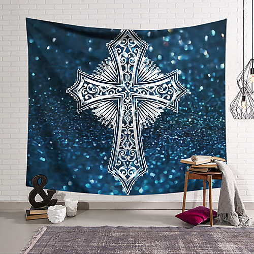 Wall Tapestry Art Decor Blanket Curtain Hanging Home Bedroom Living Room Decoration Polyester Cross Badge Blue Background Sparkling
Wall Tapestry Art Decor Blanket Curtain Hanging Home Bedroom Living Room Decoration Polyester Cross Badge Blue Background Sparkling
