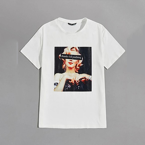 Men's Unisex T shirt Hot Stamping Portrait Letter Plus Size Print Short Sleeve Casual Tops 100% Cotton Casual Fashion White
Men's Unisex T shirt Hot Stamping Portrait Letter Plus Size Print Short Sleeve Casual Tops 100% Cotton Casual Fashion White