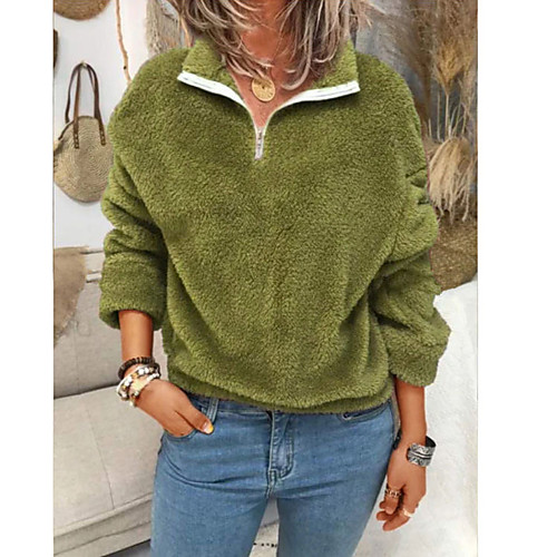 Women's Zip Up Sweatshirt Solid Color Daily Fuzzy Hoodies Sweatshirts Loose Blue Purple Wine
Women's Zip Up Sweatshirt Solid Color Daily Fuzzy Hoodies Sweatshirts Loose Blue Purple Wine