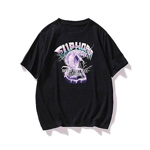 Men's Unisex T shirt Hot Stamping Snake Plus Size Print Short Sleeve Casual Tops 100% Cotton Casual Fashion Black
Men's Unisex T shirt Hot Stamping Snake Plus Size Print Short Sleeve Casual Tops 100% Cotton Casual Fashion Black