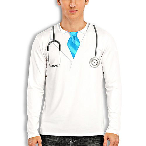 Men's T shirt 3D Print Cartoon 3D Print Long Sleeve Daily Tops Casual Fashion White
Men's T shirt 3D Print Cartoon 3D Print Long Sleeve Daily Tops Casual Fashion White