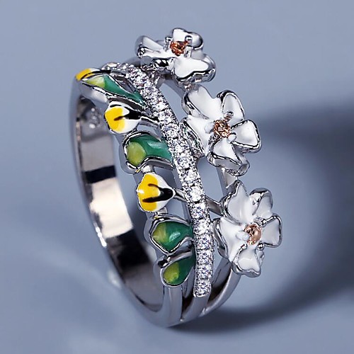 Ring AAA Cubic Zirconia Two Stone Silver Brass Floral Theme Flower Elegant Fashion Sweet 1pc 6 7 8 9 10 / Women's
Ring AAA Cubic Zirconia Two Stone Silver Brass Floral Theme Flower Elegant Fashion Sweet 1pc 6 7 8 9 10 / Women's