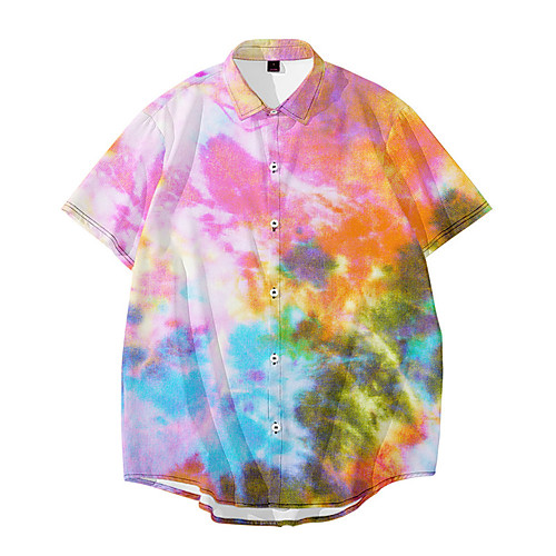 Men's Shirt 3D Print Tie Dye 3D Print Button-Down Short Sleeve Daily Tops Casual Fashion Hawaiian Purple Yellow Blushing Pink / Summer / Beach
Men's Shirt 3D Print Tie Dye 3D Print Button-Down Short Sleeve Daily Tops Casual Fashion Hawaiian Purple Yellow Blushing Pink / Summer / Beach