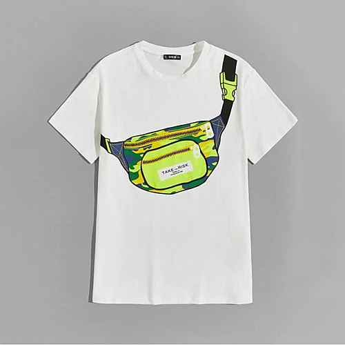 Men's T shirt Hot Stamping Bag Print Short Sleeve Casual Tops 100% Cotton Casual Fashion White
Men's T shirt Hot Stamping Bag Print Short Sleeve Casual Tops 100% Cotton Casual Fashion White
