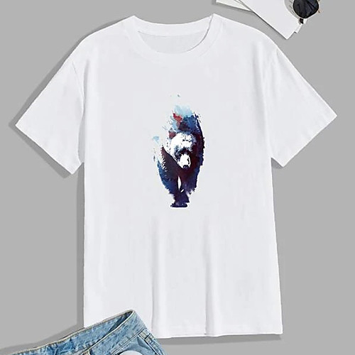 Men's Unisex Tees T shirt Hot Stamping Graphic Prints Bear Animal Plus Size Print Short Sleeve Casual Tops 100% Cotton Basic Designer Big and Tall White
Men's Unisex Tees T shirt Hot Stamping Graphic Prints Bear Animal Plus Size Print Short Sleeve Casual Tops 100% Cotton Basic Designer Big and Tall White