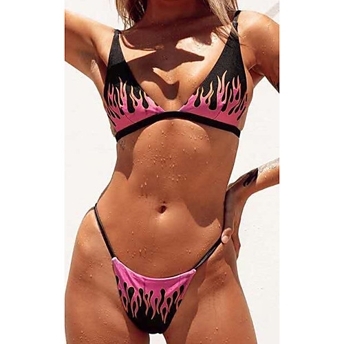 Women's Bikini 2 Piece Swimsuit Push Up Open Back Triangle Solid Color Abstract Red flame White flame Rose Red Flame Yellow flame Swimwear Padded Crop Top Strap Bathing Suits New Colorful Sexy / Slim
Women's Bikini 2 Piece Swimsuit Push Up Open Back Triangle Solid Color Abstract Red flame White flame Rose Red Flame Yellow flame Swimwear Padded Crop Top Strap Bathing Suits New Colorful Sexy / Slim