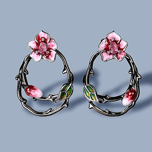 Women's AAA Cubic Zirconia Stud Earrings Monogram Petal Elegant Vintage Cute Earrings Jewelry Black For Gift Vacation Festival 1 Pair
Women's AAA Cubic Zirconia Stud Earrings Monogram Petal Elegant Vintage Cute Earrings Jewelry Black For Gift Vacation Festival 1 Pair