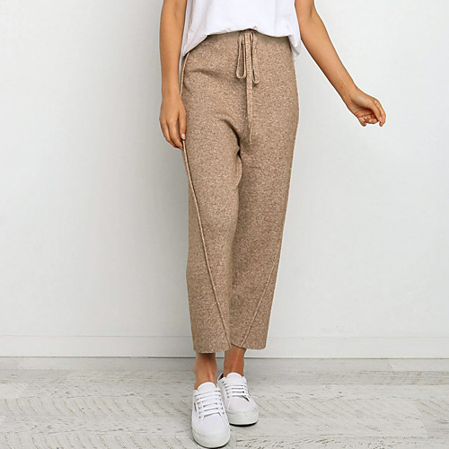 Women's Stylish Streetwear Comfort Casual Daily Chinos Pants Plain Ankle-Length Elastic Waist Khaki
Women's Stylish Streetwear Comfort Casual Daily Chinos Pants Plain Ankle-Length Elastic Waist Khaki