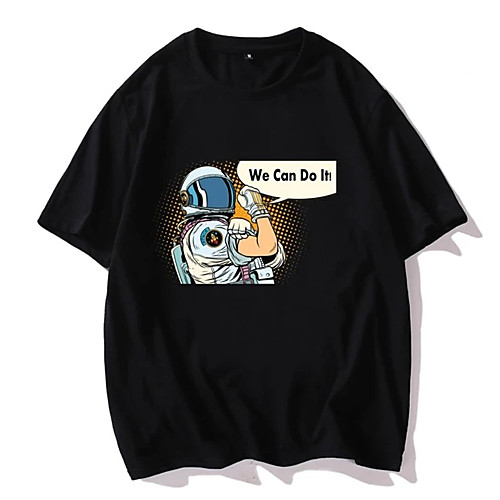 Men's Unisex Tees T shirt Hot Stamping Graphic Prints Astronaut Plus Size Print Short Sleeve Casual Tops 100% Cotton Basic Designer Big and Tall Black
Men's Unisex Tees T shirt Hot Stamping Graphic Prints Astronaut Plus Size Print Short Sleeve Casual Tops 100% Cotton Basic Designer Big and Tall Black