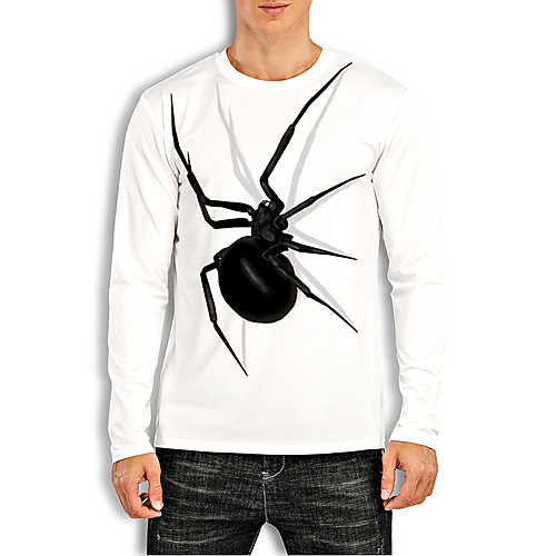 Men's Tee T shirt Shirt 3D Print Graphic Prints Spider Animal Print Long Sleeve Daily Tops Basic Casual White
Men's Tee T shirt Shirt 3D Print Graphic Prints Spider Animal Print Long Sleeve Daily Tops Basic Casual White