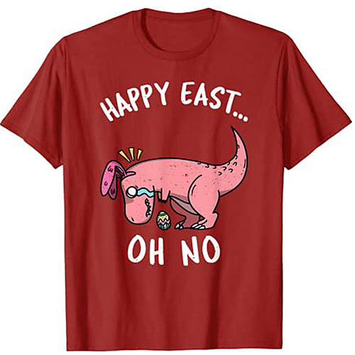 Men's Unisex T shirt Shirt Hot Stamping Graphic Prints Dinosaur Happy Easter Plus Size Print Short Sleeve Daily Tops 100% Cotton Fashion Vintage Classic Round Neck Blue Red Black / Summer
Men's Unisex T shirt Shirt Hot Stamping Graphic Prints Dinosaur Happy Easter Plus Size Print Short Sleeve Daily Tops 100% Cotton Fashion Vintage Classic Round Neck Blue Red Black / Summer