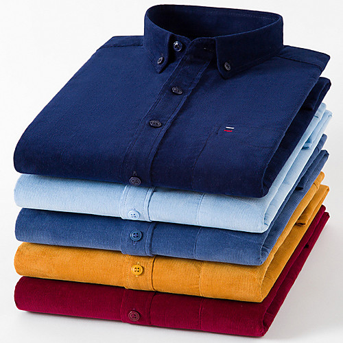 Men's Shirt Solid Colored Button-Down Long Sleeve Casual Tops Cotton Business Simple Blue Yellow Wine / Work
Men's Shirt Solid Colored Button-Down Long Sleeve Casual Tops Cotton Business Simple Blue Yellow Wine / Work