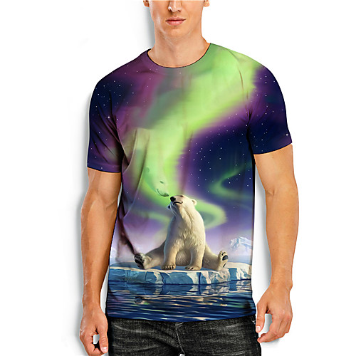 Men's T shirt 3D Print Graphic Prints Bear Animal 3D Print Short Sleeve Daily Tops Basic Casual Purple
Men's T shirt 3D Print Graphic Prints Bear Animal 3D Print Short Sleeve Daily Tops Basic Casual Purple