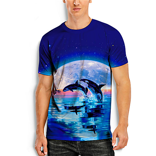 Men's Tee T shirt Shirt 3D Print Graphic Prints Shark Animal Print Short Sleeve Daily Tops Casual Designer Big and Tall Round Neck Blue / Summer
Men's Tee T shirt Shirt 3D Print Graphic Prints Shark Animal Print Short Sleeve Daily Tops Casual Designer Big and Tall Round Neck Blue / Summer