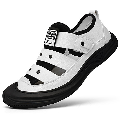 Men's Sandals Hand Stitching Sporty Casual Beach Athletic Outdoor Water Shoes Upstream Shoes Nappa Leather Cowhide Breathable Handmade Non-slipping Booties / Ankle Boots White Black Brown Spring
Men's Sandals Hand Stitching Sporty Casual Beach Athletic Outdoor Water Shoes Upstream Shoes Nappa Leather Cowhide Breathable Handmade Non-slipping Booties / Ankle Boots White Black Brown Spring