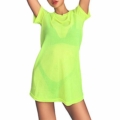 Surene Co. Women's Neon Sheer Mesh Net Crew Neck Style Swimsuit Bathing Suit Cover Up (Small)
Surene Co. Women's Neon Sheer Mesh Net Crew Neck Style Swimsuit Bathing Suit Cover Up (Small)