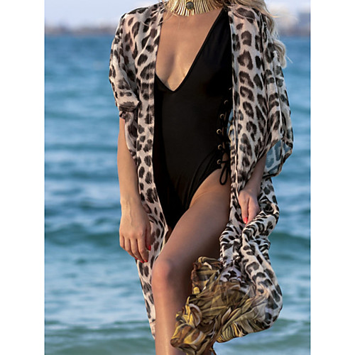 Women's Swimsuit Cover Up Beach Top Swimsuit Mesh Slim Abstract Leopard Khaki Swimwear T shirt Dress Tunic V Wire Bathing Suits New Fashion Sexy
Women's Swimsuit Cover Up Beach Top Swimsuit Mesh Slim Abstract Leopard Khaki Swimwear T shirt Dress Tunic V Wire Bathing Suits New Fashion Sexy
