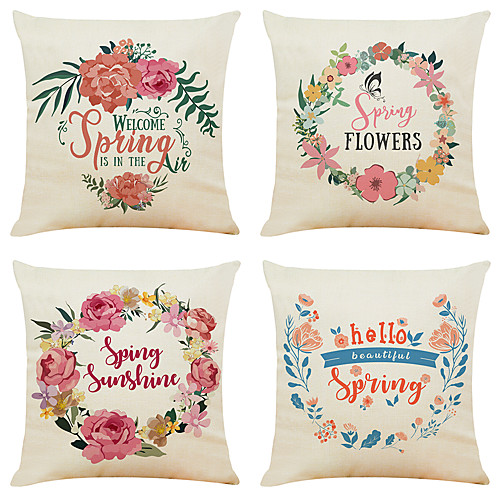 4 pcs Faux Linen Pillow Cover, Holiday Simple Classic Square Traditional Classic
4 pcs Faux Linen Pillow Cover, Holiday Simple Classic Square Traditional Classic