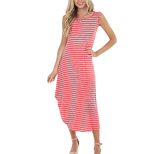 Women's A Line Dress Maxi long Dress Blue Red Sleeveless Striped Solid Color Print Summer Round Neck Casual 2021 S M L XL
Women's A Line Dress Maxi long Dress Blue Red Sleeveless Striped Solid Color Print Summer Round Neck Casual 2021 S M L XL