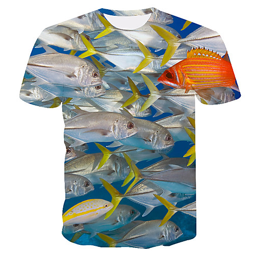 Men's T shirt 3D Print Animal 3D Print Print Short Sleeve Casual Tops Casual Fashion Blue
Men's T shirt 3D Print Animal 3D Print Print Short Sleeve Casual Tops Casual Fashion Blue