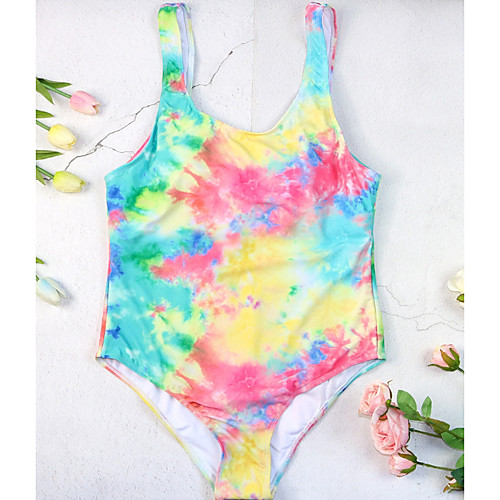 Women's Plus Size Padded Colorful Rainbow New One Piece Romper Swimsuit Tummy Control Push Up Abstract Strap Swimwear Bathing Suits Yellow / Tie Dye
Women's Plus Size Padded Colorful Rainbow New One Piece Romper Swimsuit Tummy Control Push Up Abstract Strap Swimwear Bathing Suits Yellow / Tie Dye