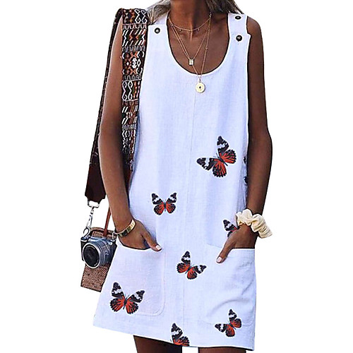 Women's A Line Dress Knee Length Dress Blue Purple Yellow White Red Sleeveless Butterfly Animal Pocket Button Print Spring Summer Round Neck Casual Loose 2021 S M L XL XXL 3XL 4XL 5XL
Women's A Line Dress Knee Length Dress Blue Purple Yellow White Red Sleeveless Butterfly Animal Pocket Button Print Spring Summer Round Neck Casual Loose 2021 S M L XL XXL 3XL 4XL 5XL